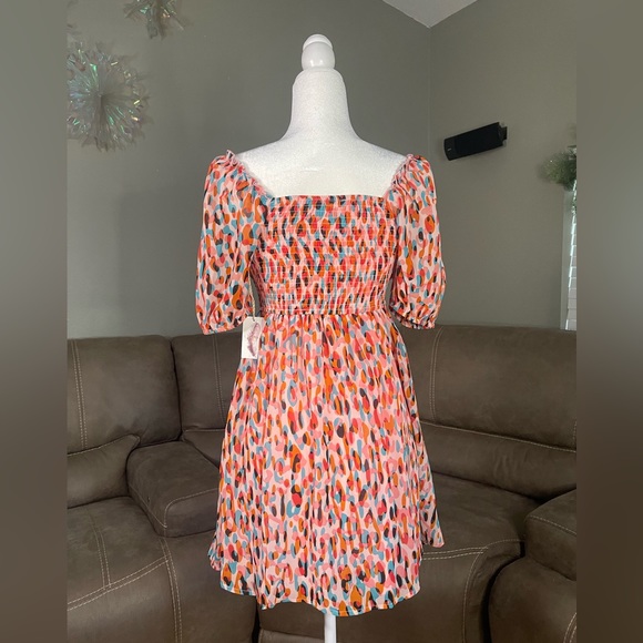 NWT Jessica Simpson Babydoll Dress Multi Pattern XS Valentines Date Gift Party - Picture 7 of 8